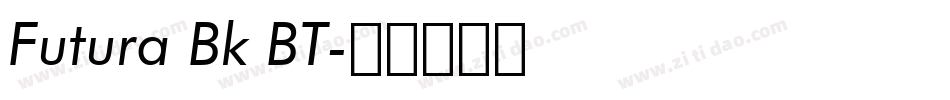Futura Bk BT字体转换